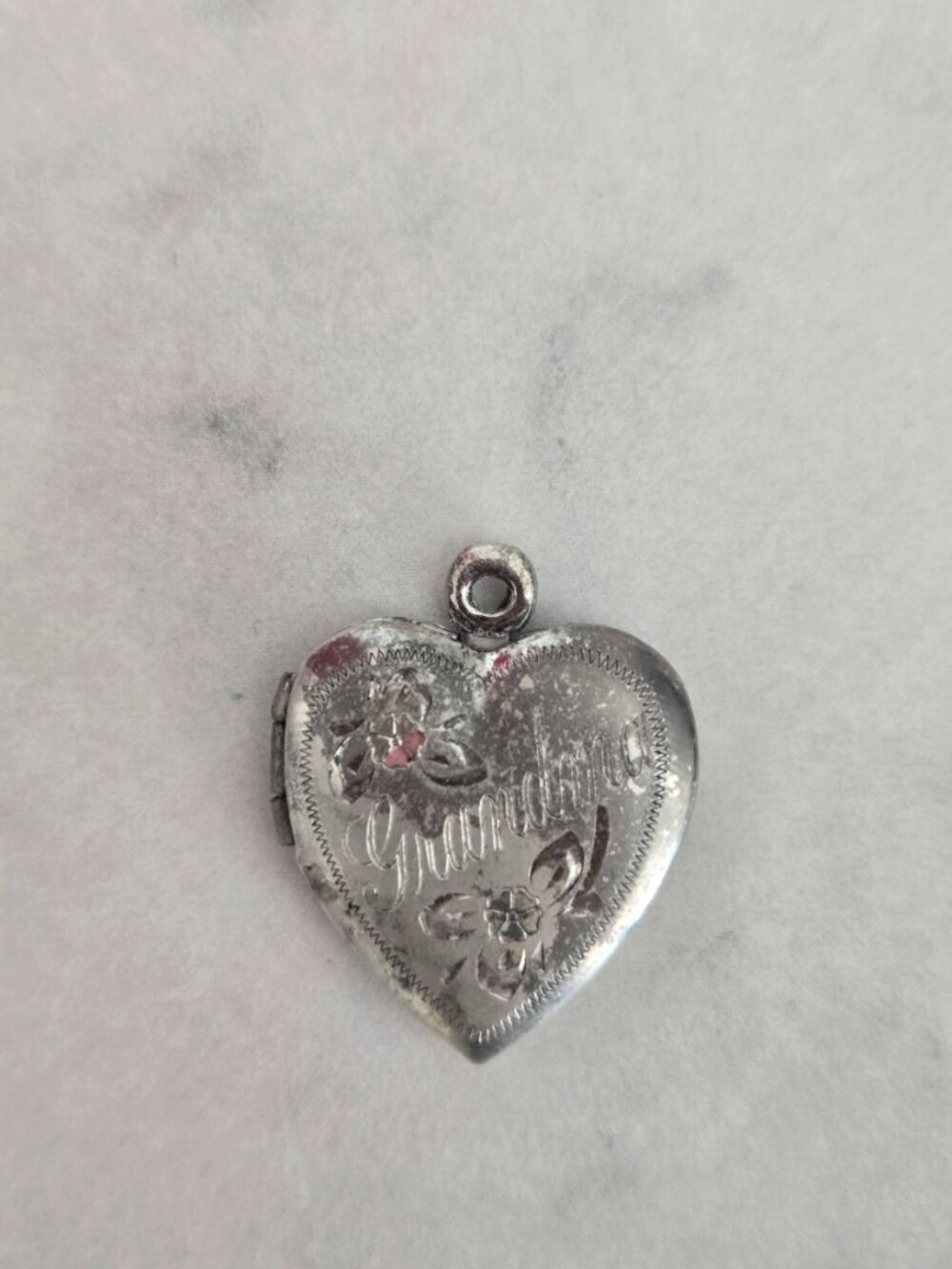 Vintage 925 Sterling Silver Locket "Grandma"
